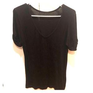 Plain black soft v neck!